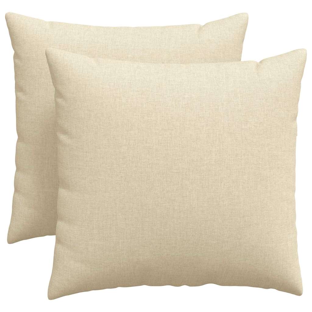 VidaXL Sofakissen 2 Stück Creme 50 x 50 cm Stoff