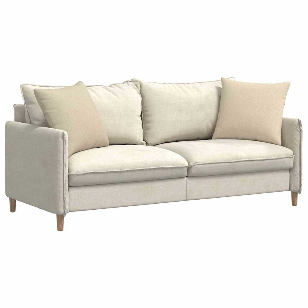 VidaXL Sofakissen 2 Stück Creme 50 x 50 cm Stoff