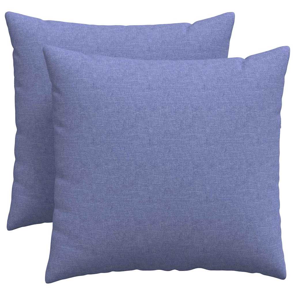 VidaXL Sofakissen 2 Stück Jeansblau 50 x 50 cm Stoff