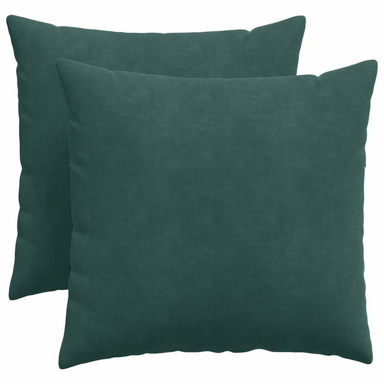 VidaXL Sofakissen 2 Stück dunkelgrün 50 x 50 cm Cordstoff