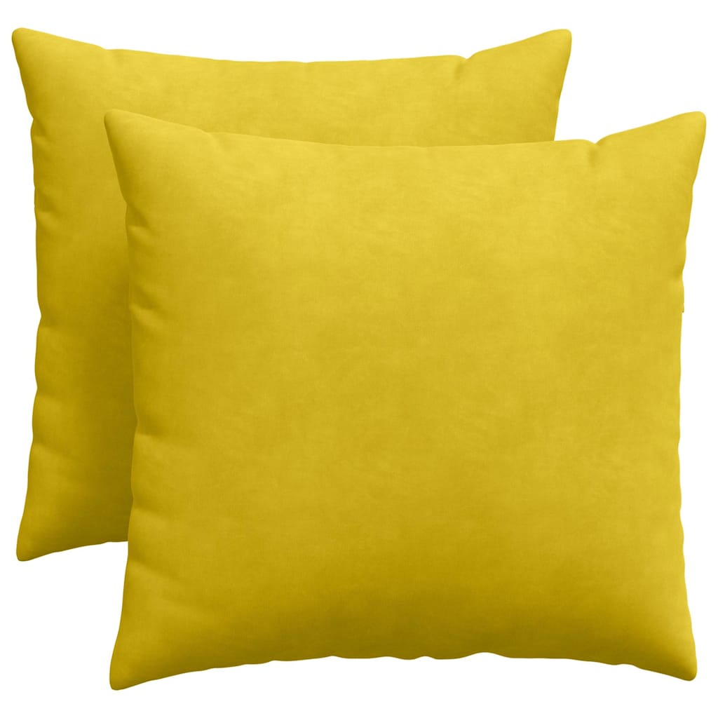 VidaXL Sofakissen 2 Stück Gelb 50 x 50 cm Cordstoff