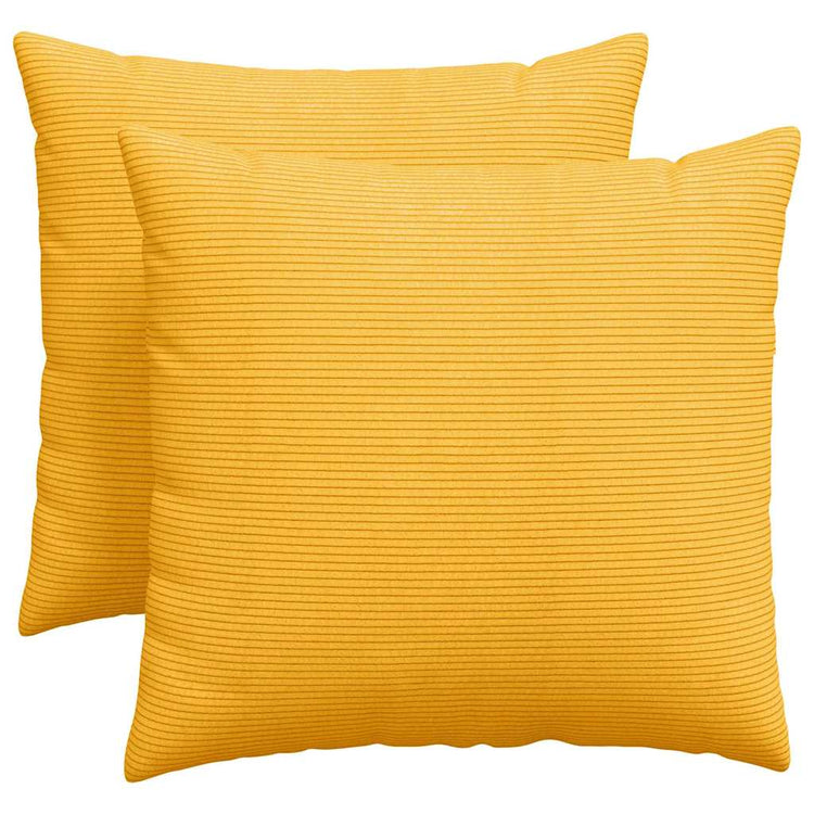 VidaXL Sofakissen 2 Stück Hellgelb 50 x 50 cm Cordstoff