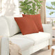 VidaXL Sofakissen 2 Stück rot-orange 50 x 50 cm Cordstoff