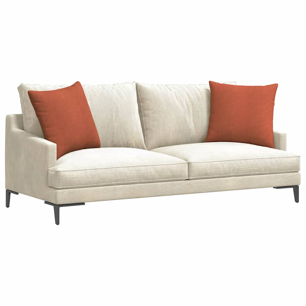 VidaXL Sofakissen 2 Stück rot-orange 50 x 50 cm Cordstoff