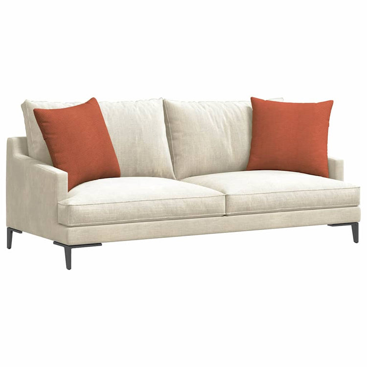 VidaXL Sofakissen 2 Stück rot-orange 50 x 50 cm Cordstoff