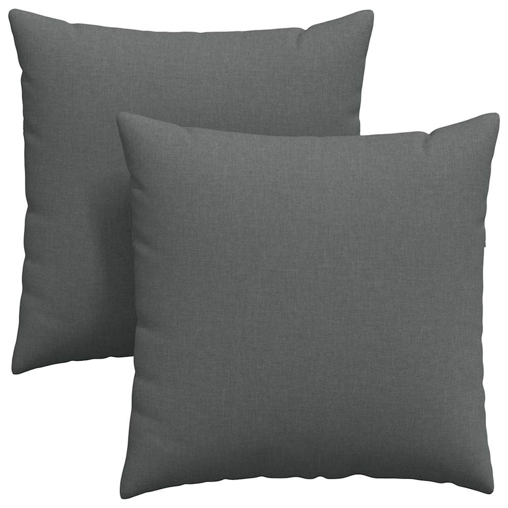 VidaXL Sofakissen 2 Stück dunkelgrau 60 x 60 cm Stoff