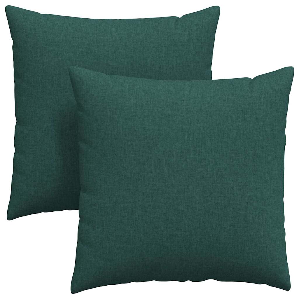VidaXL Sofakissen 2 Stück dunkelgrün 60 x 60 cm Stoff