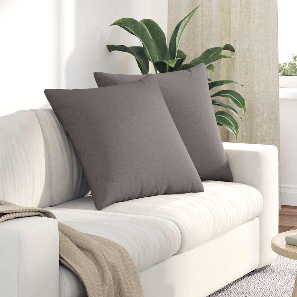 VidaXL Sofakissen 2 Stk. Taupe 60 x 60 cm Stoff