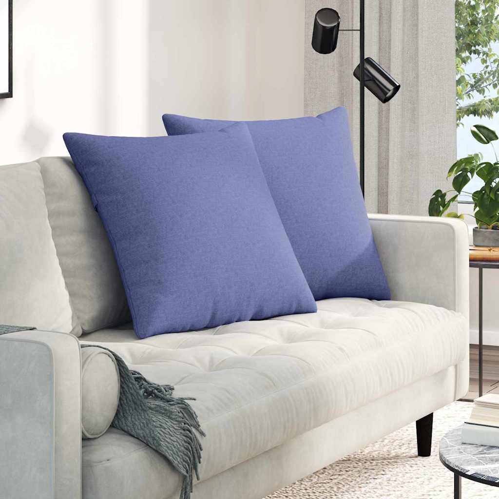 VidaXL Sofakissen 2 Stück Jeansblau 60 x 60 cm Stoff