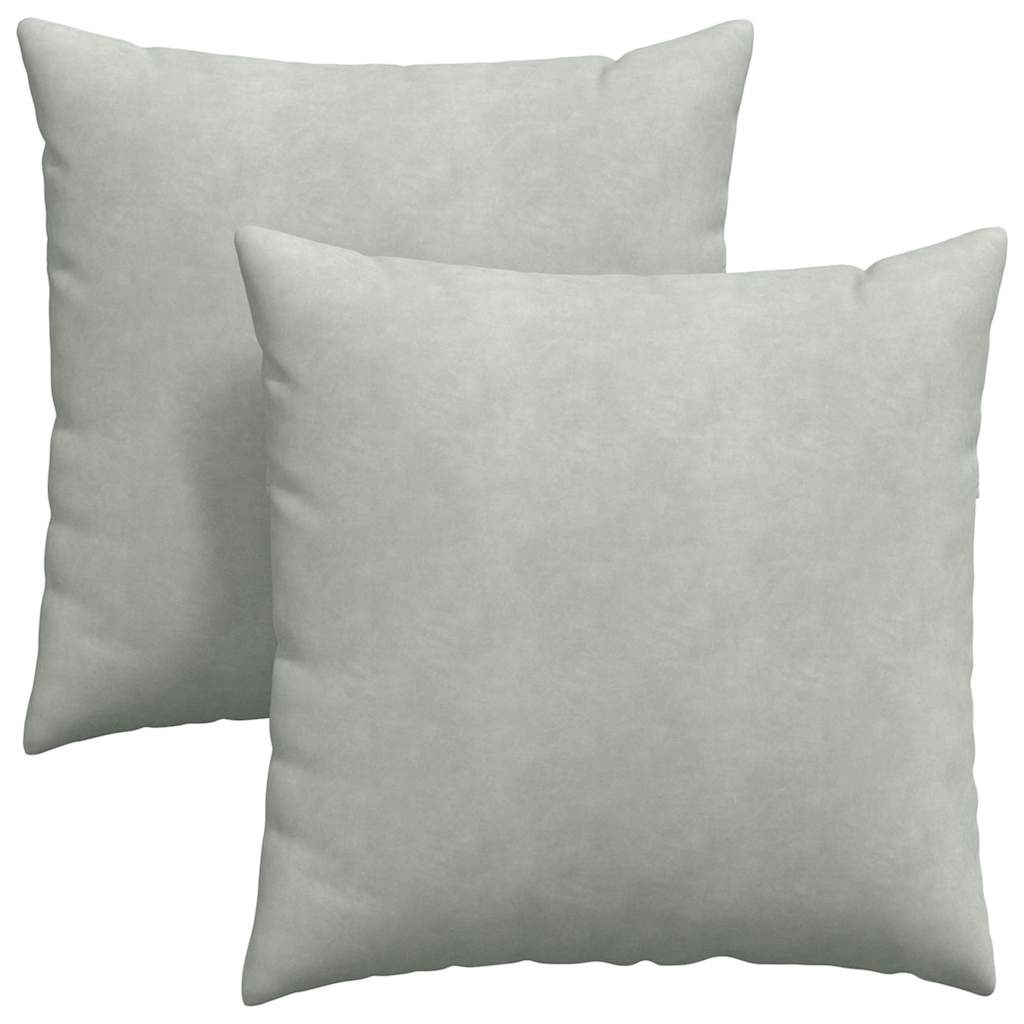 VidaXL Sofakissen 2 Stück hellgrau 60 x 60 cm Cordstoff