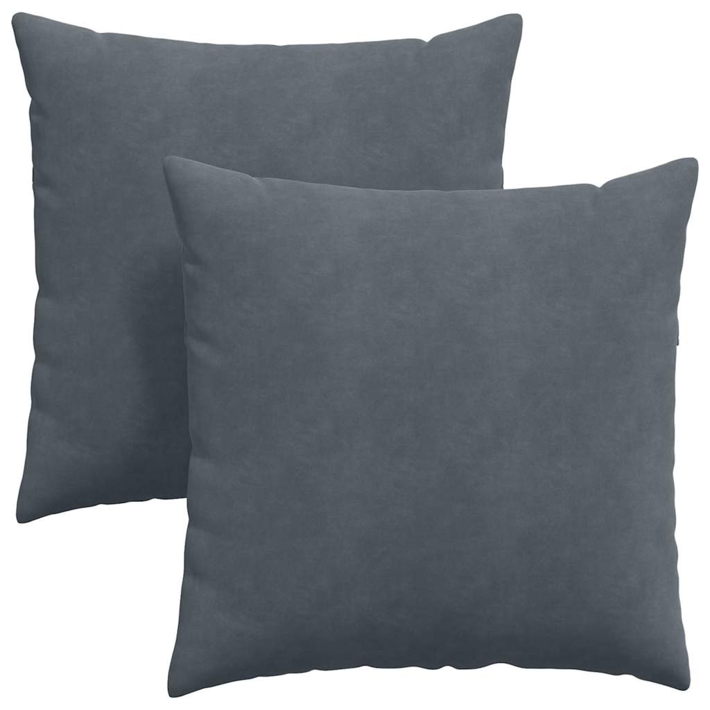 VidaXL Sofakissen 2 Stück dunkelgrau 60 x 60 cm Cordstoff
