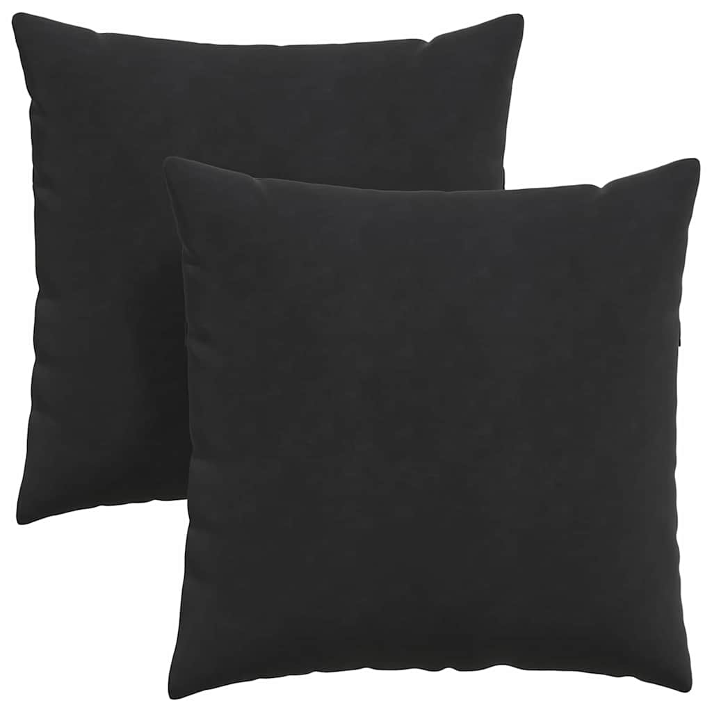 VidaXL Sofakissen 2 Stück Schwarz 60 x 60 cm Cordstoff