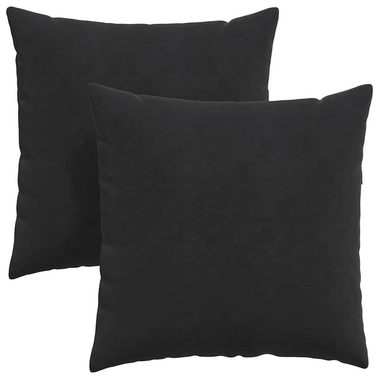 VidaXL Sofakissen 2 Stück Schwarz 60 x 60 cm Cordstoff