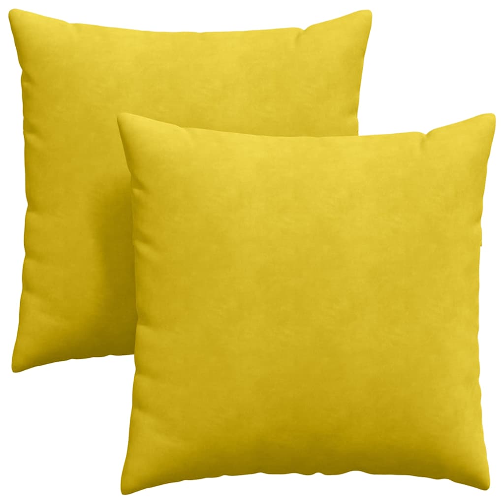 VidaXL Sofakissen 2 Stück Gelb 60 x 60 cm Cordstoff