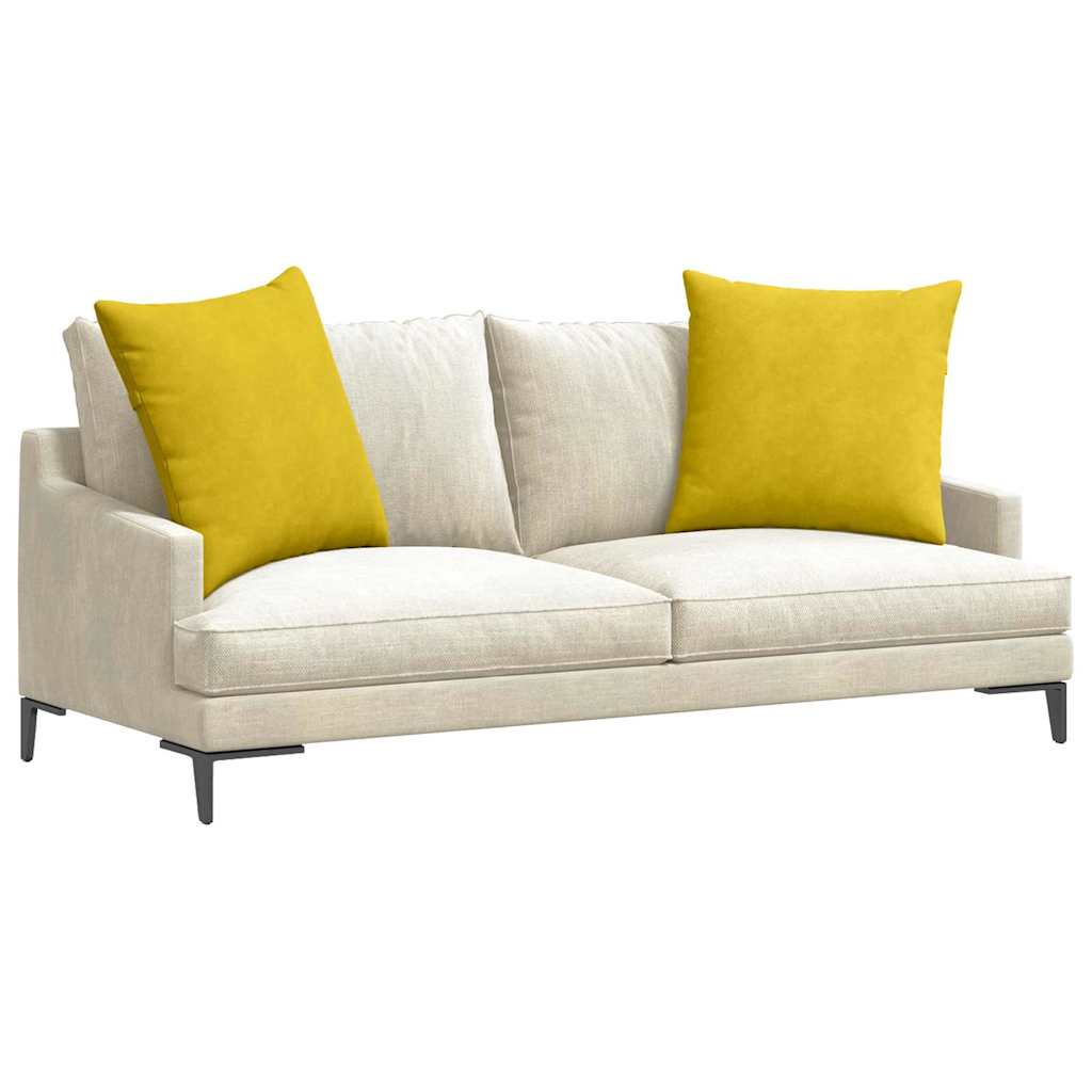 VidaXL Sofakissen 2 Stück Gelb 60 x 60 cm Cordstoff