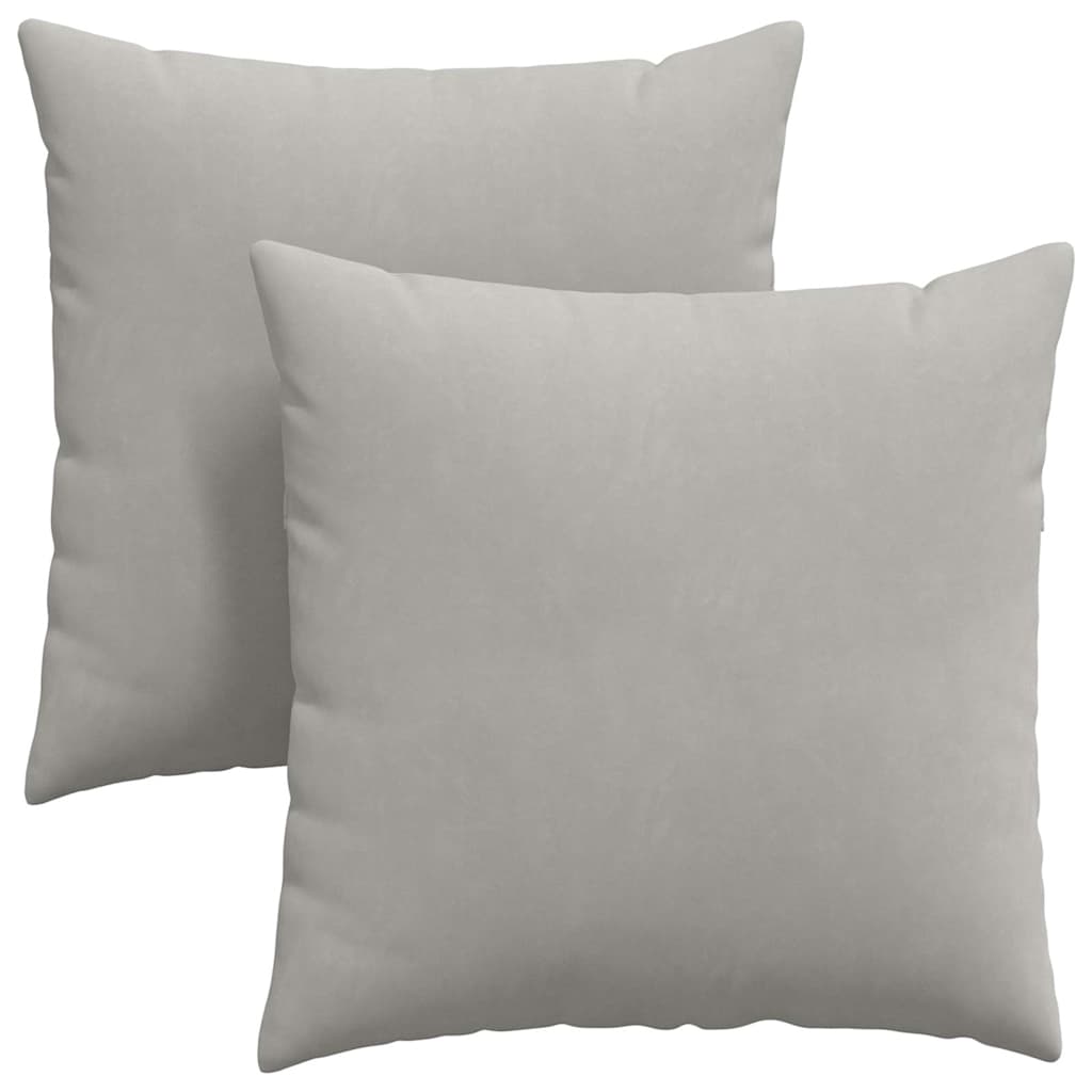 VidaXL Sofakissen 2 Stück hellgrau 60 x 60 cm Stoff