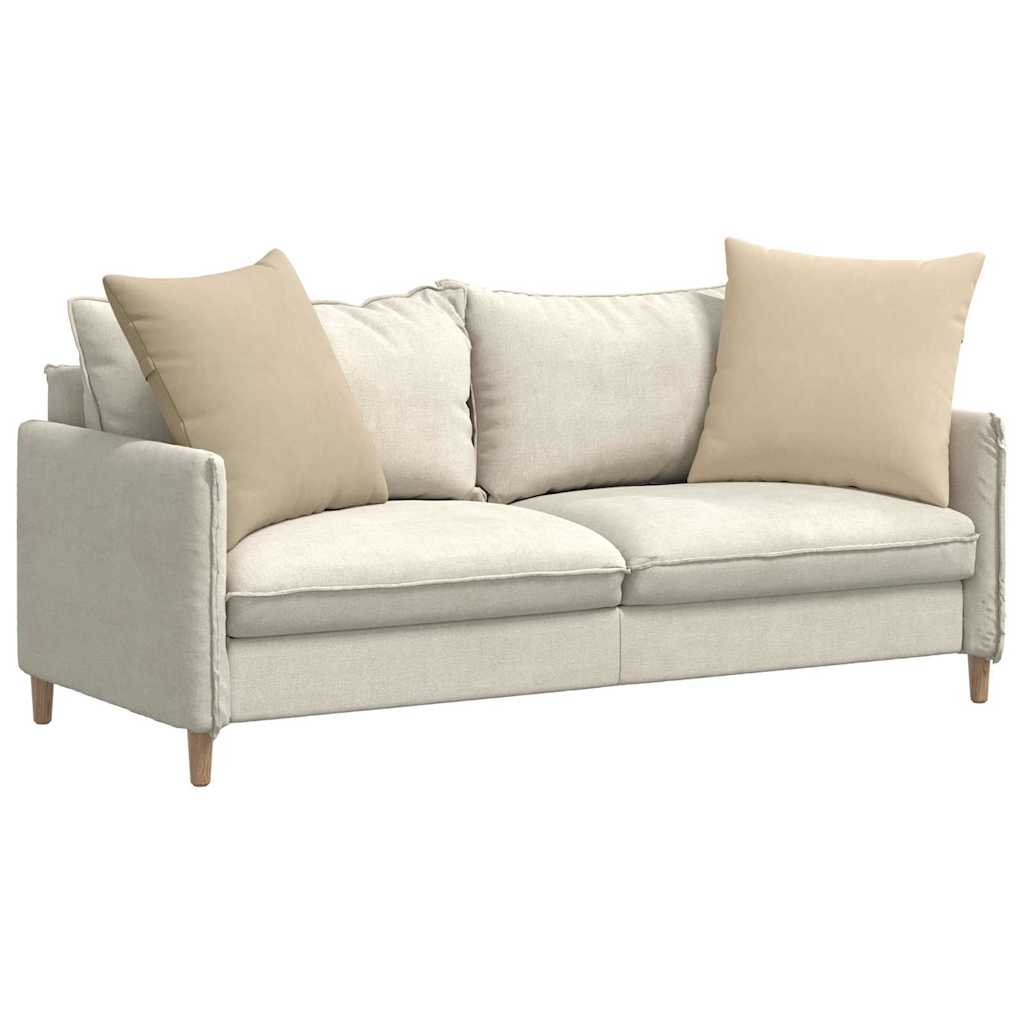 VidaXL Sofakissen 2 Stück Creme 60 x 60 cm Stoff