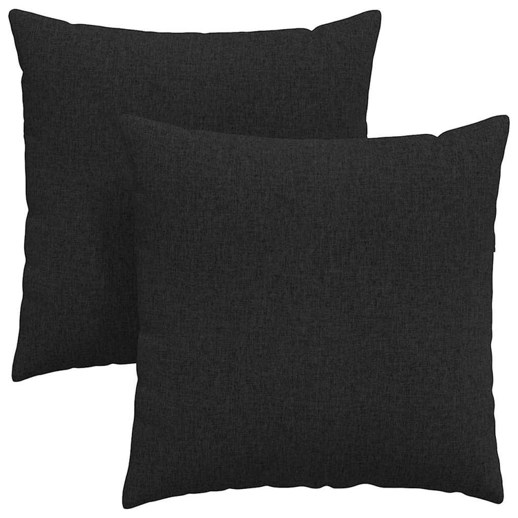VidaXL Sofakissen 2 Stück schwarz 80 x 80 cm Stoff
