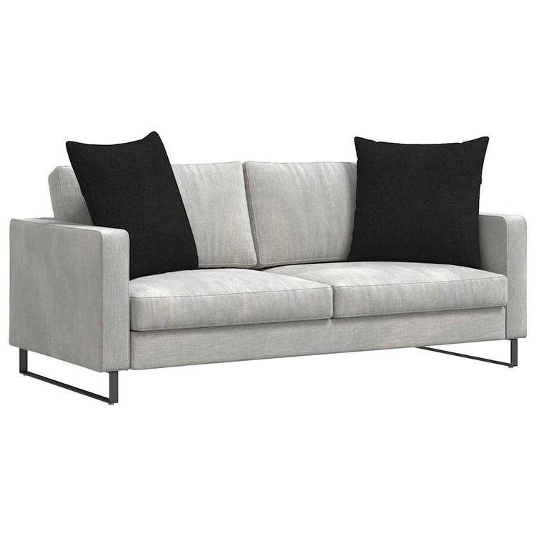 VidaXL Sofakissen 2 Stück schwarz 80 x 80 cm Stoff