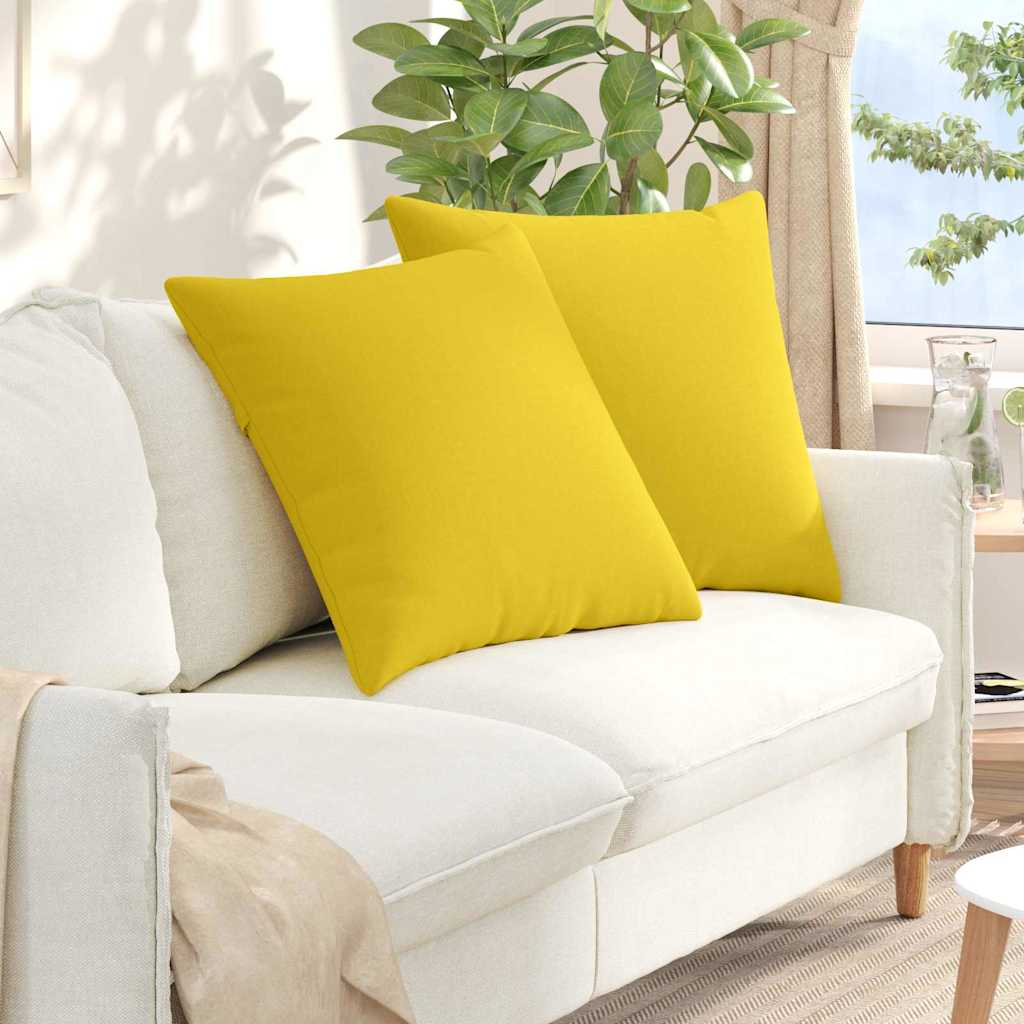 VidaXL Sofakissen 2 Stück hellgelb 80 x 80 cm Stoff