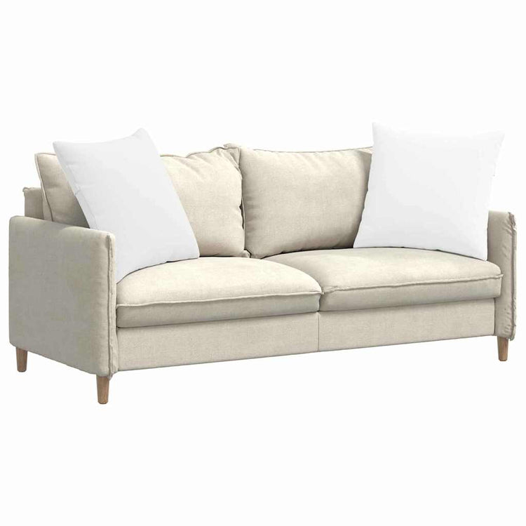VidaXL Sofakissen 2 Stück weiß 80 x 80 cm Stoff