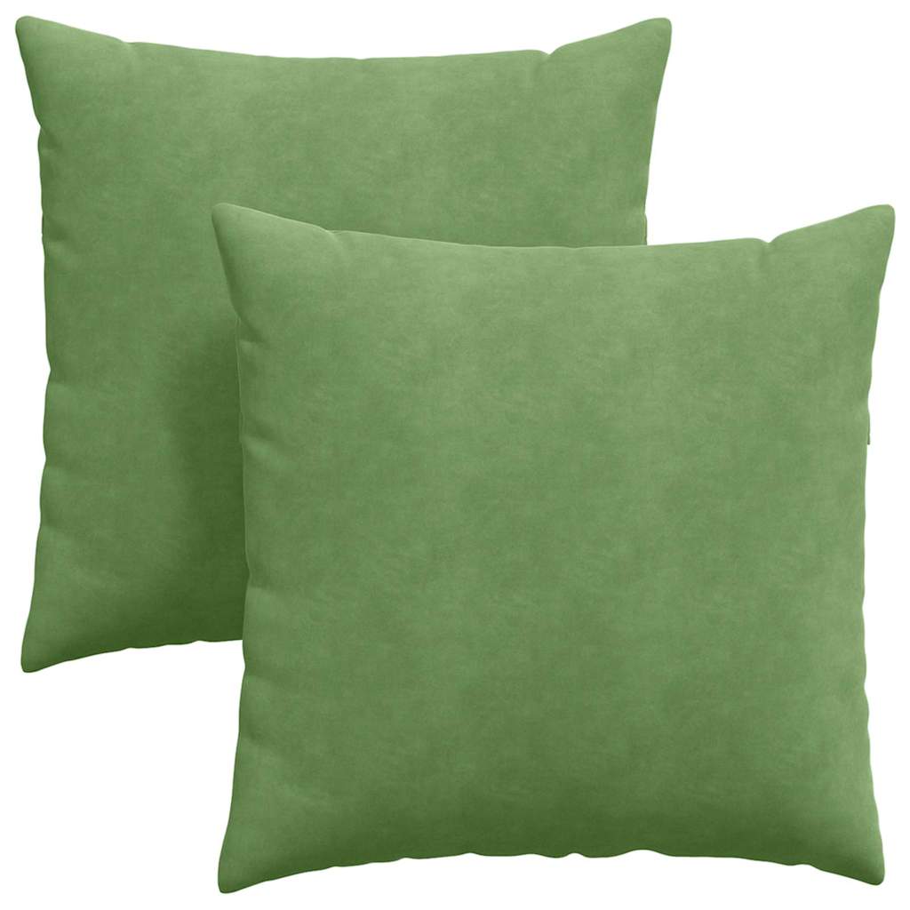 VidaXL Sofakissen 2 Stück hellgrün 80 x 80 cm Cordstoff