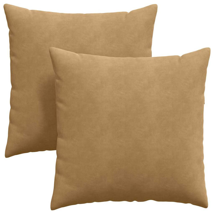 VidaXL Sofakissen 2 Stück braun 80 x 80 cm Cordstoff