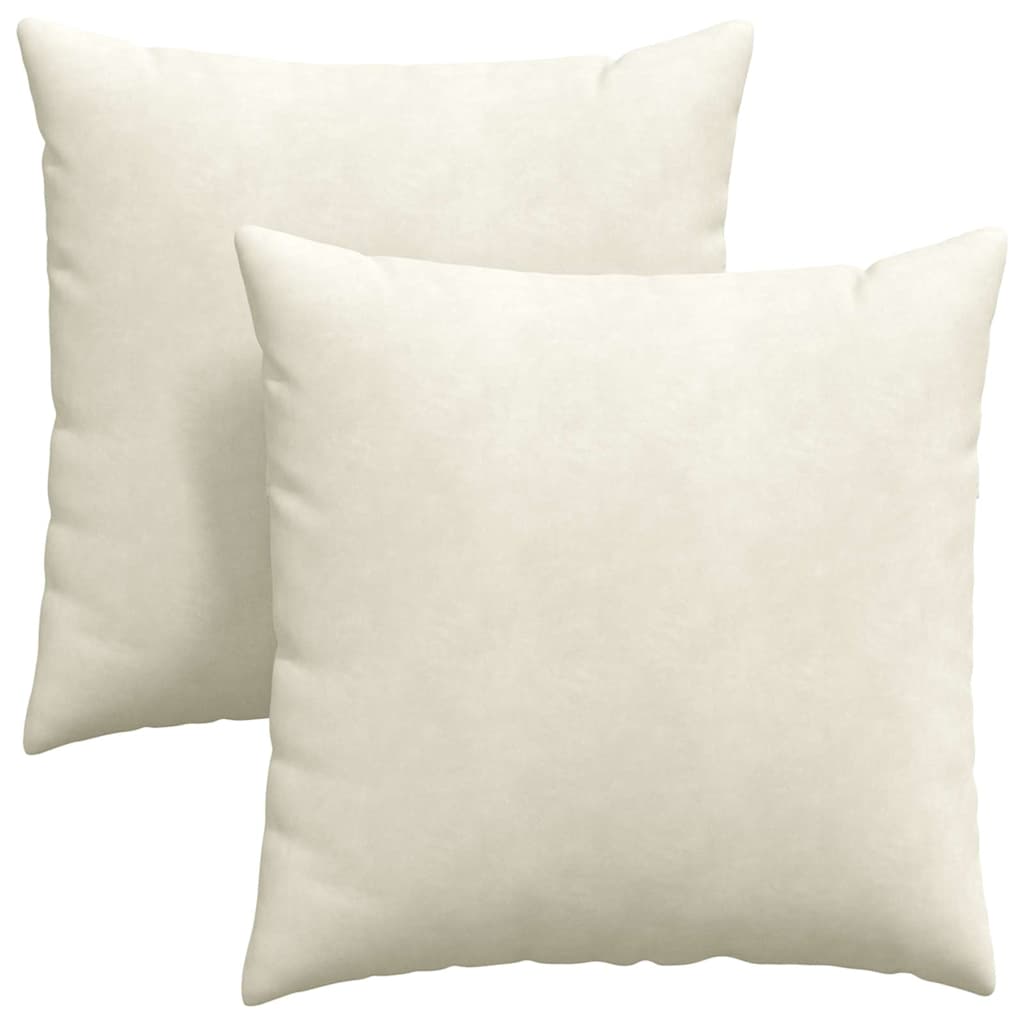 VidaXL Sofakissen 2 Stück Creme 80 x 80 cm Cordstoff