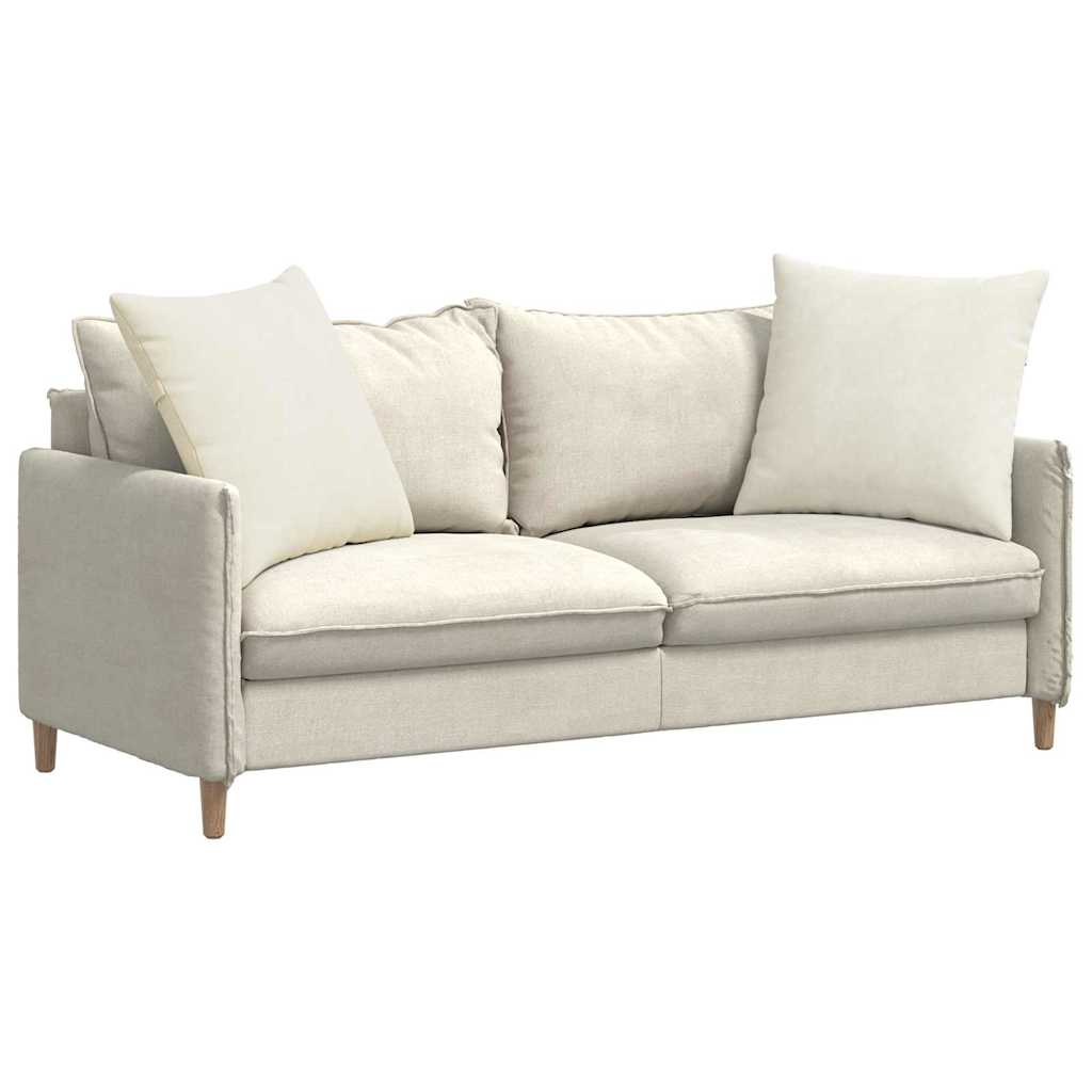 VidaXL Sofakissen 2 Stück Creme 80 x 80 cm Cordstoff
