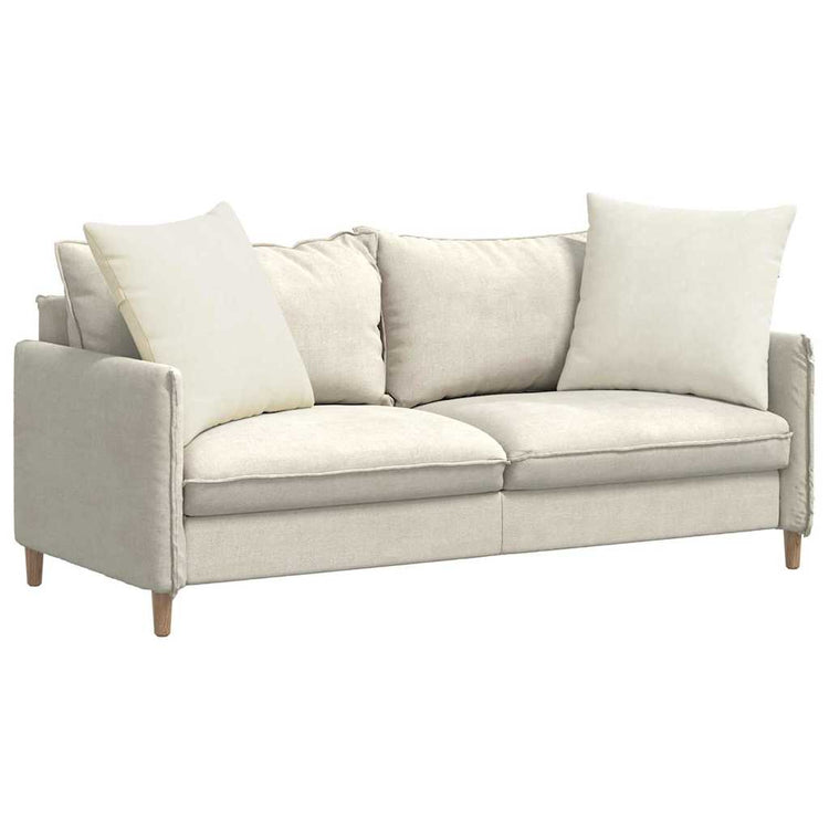 VidaXL Sofakissen 2 Stück Creme 80 x 80 cm Cordstoff
