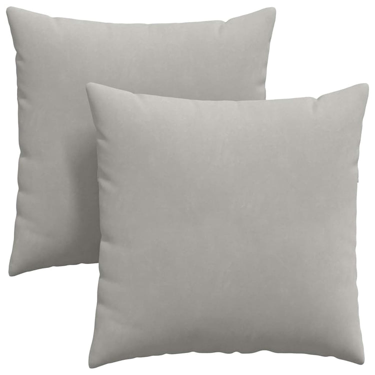 VidaXL Sofakissen 2 Stück hellgrau 80 x 80 cm Stoff