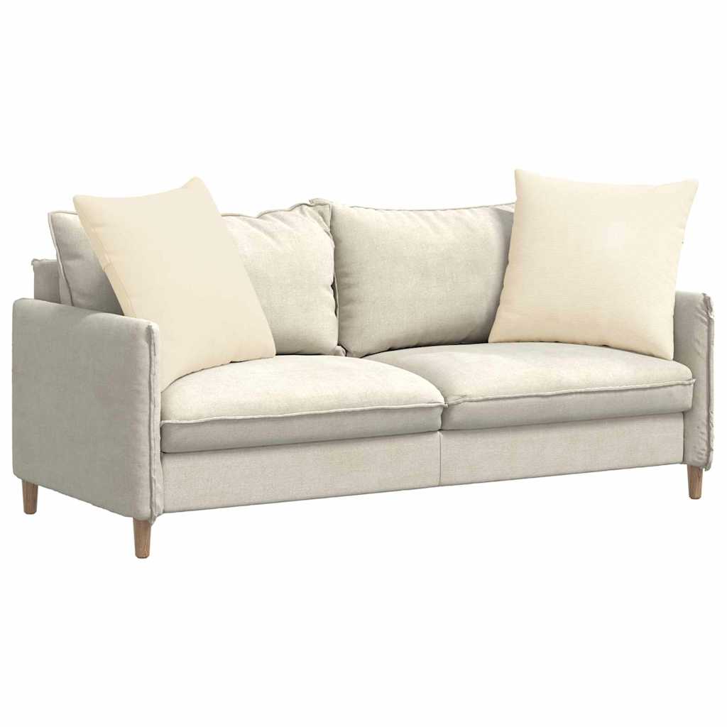 VidaXL Sofakissen 2 Stück Creme 80 x 80 cm Cordstoff