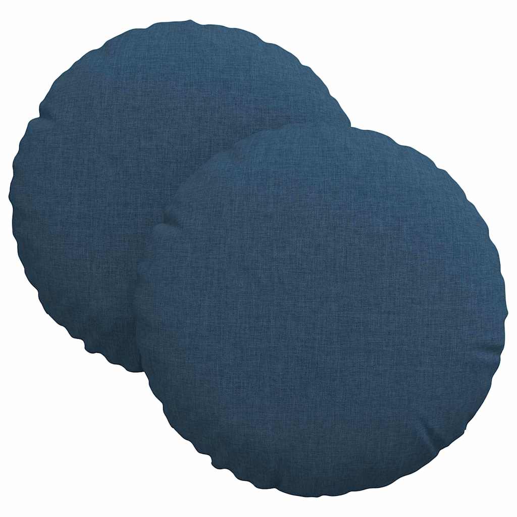 Vidaxx Sitzkissen 2 Stück blau ø30 x 13 cm Stoff