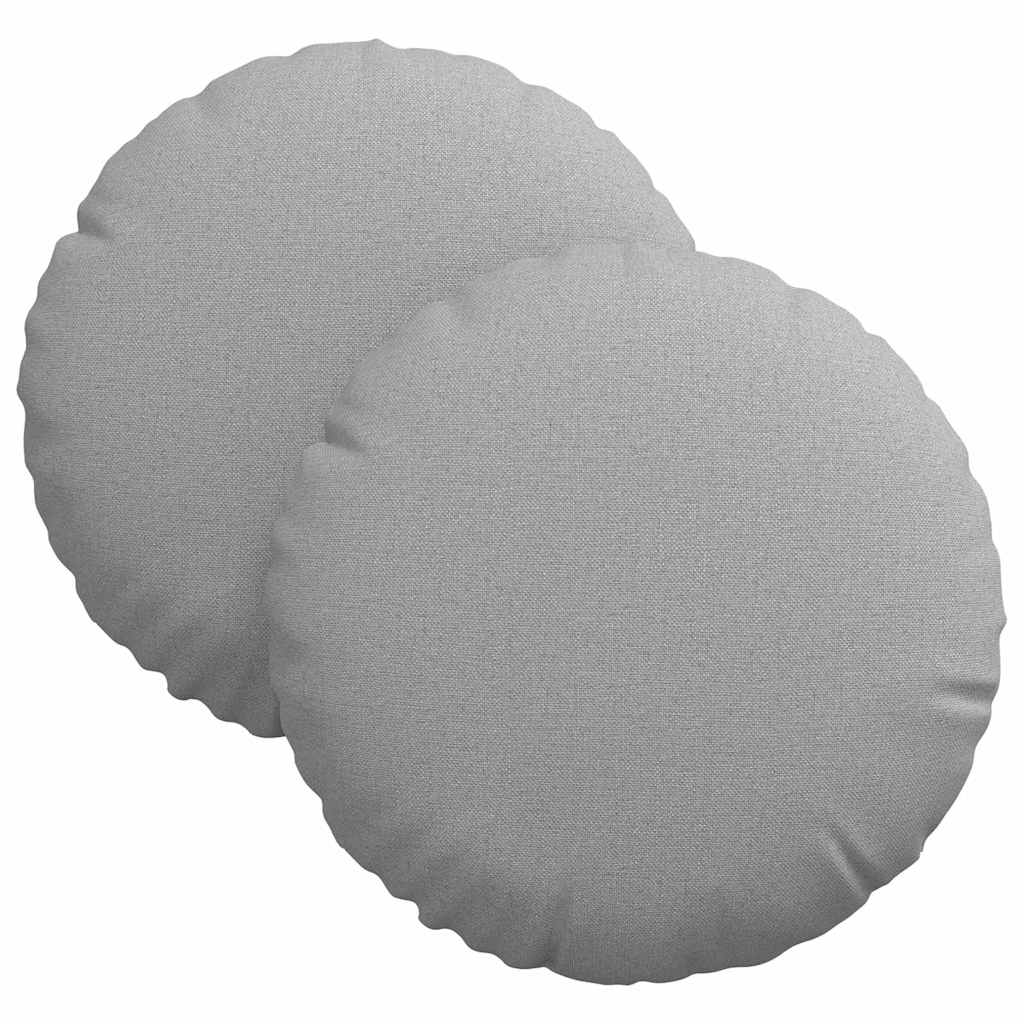 VidaXL Sitzkissen 2 Stk. Wolkengrau ø30 x 13 cm Stoff