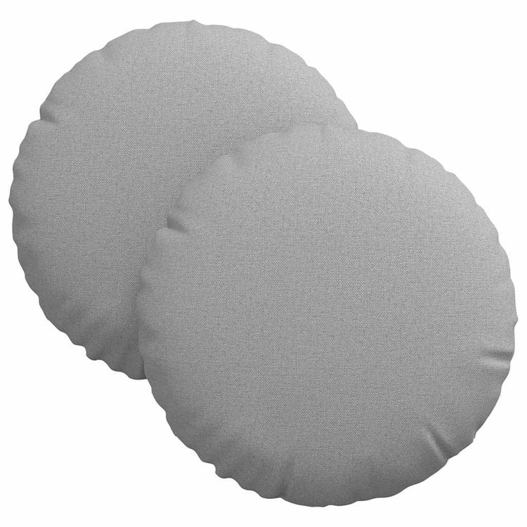 VidaXL Sitzkissen 2 Stk. Wolkengrau ø30 x 13 cm Stoff