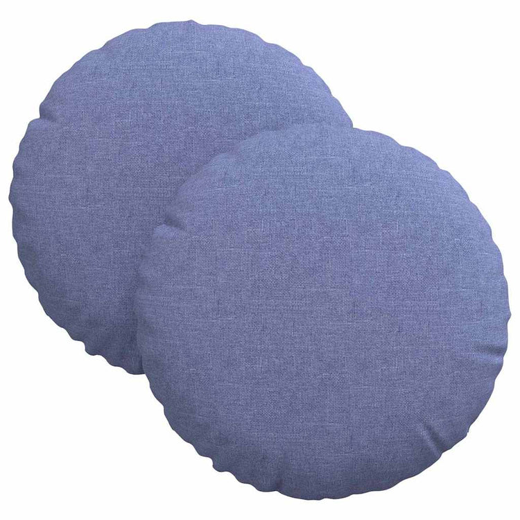 Vidaxx Sitzkissen 2 Stück Jeansblau ø30 x 13 cm Stoff