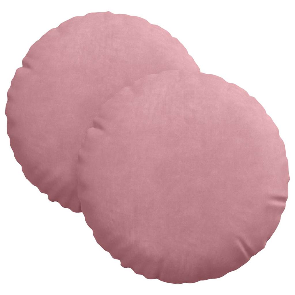 Vidaxx Sitzkissen 2 Stück rosa ø 40 x 13 cm Samt
