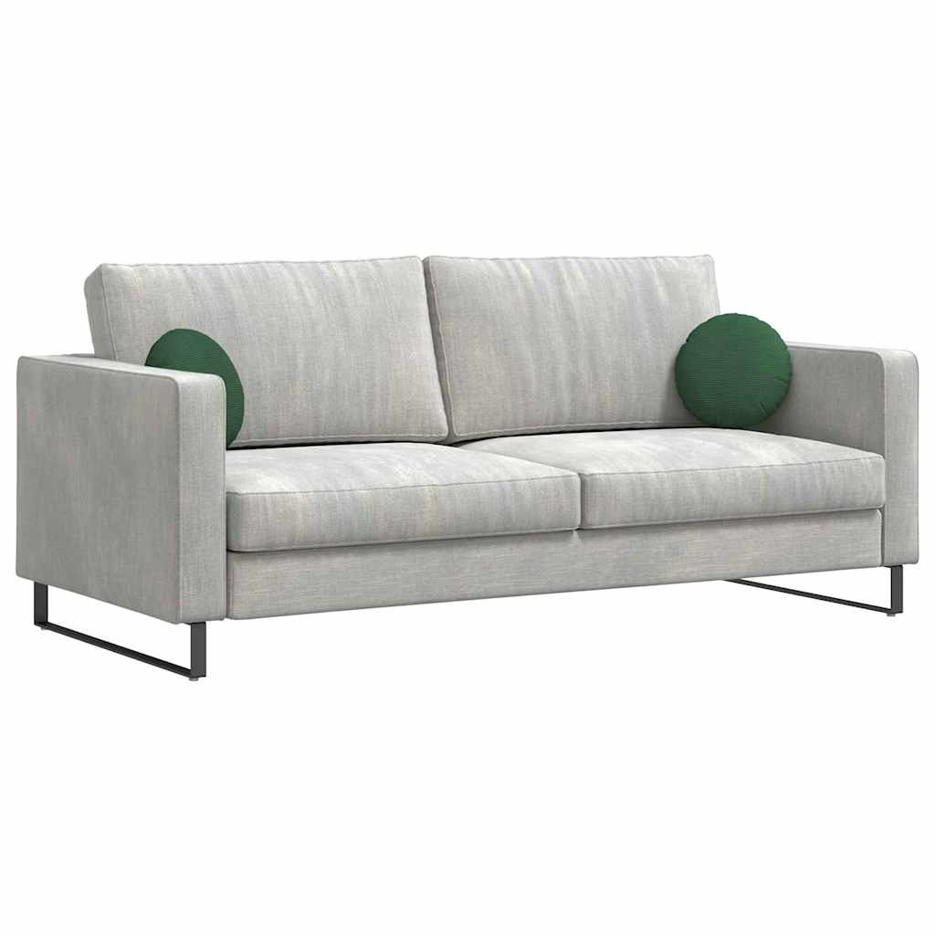 VidaXL Sitzkissen 2 Stück dunkelgrün ø 30 cm Baumwollstoff