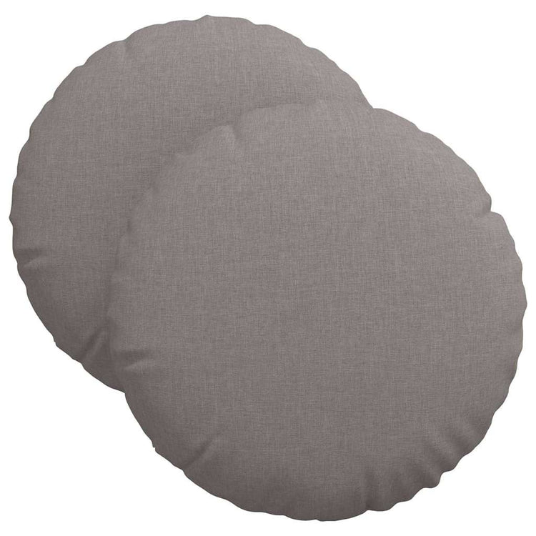 VidaXL Sitzkissen 2 Stück Taupe ø40 x 13 cm Stoff