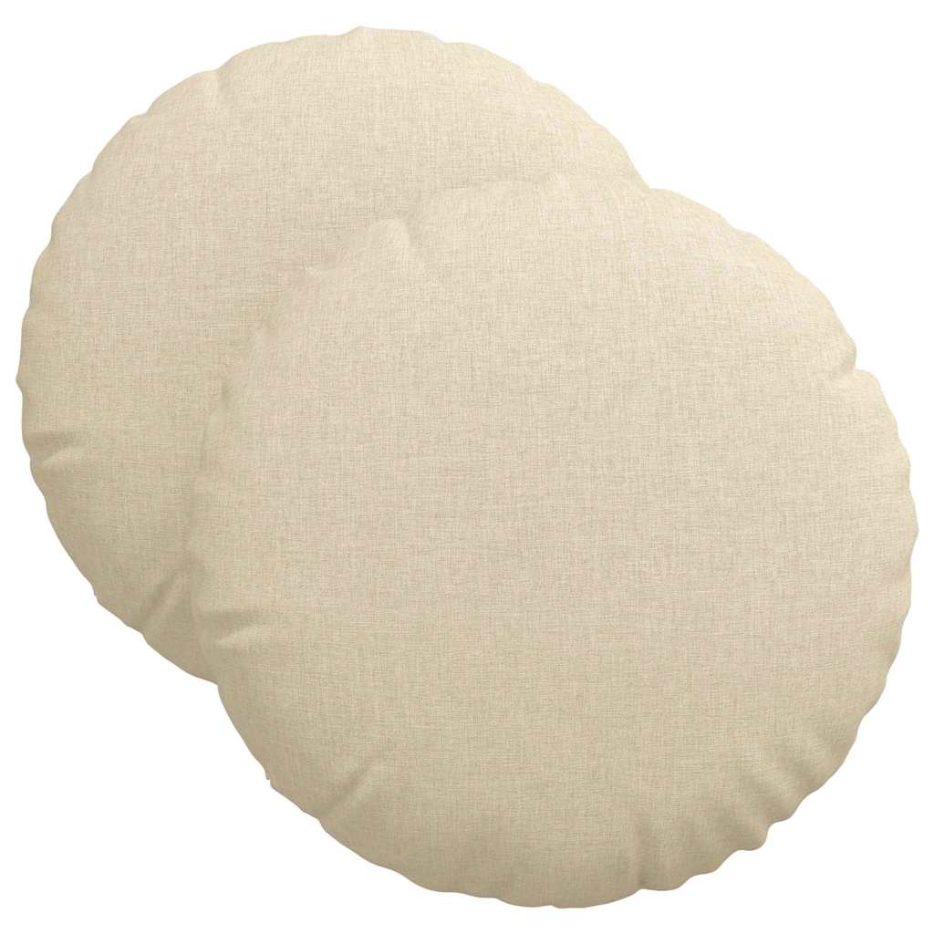 Vidaxx Sitzkissen 2 Stück creme ø40 x 13 cm Stoff