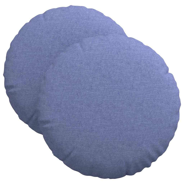 Vidaxx Sitzkissen 2 Stück Jeansblau ø40 x 13 cm Stoff