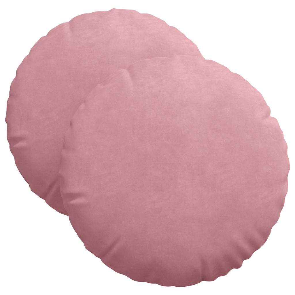 Vidaxx Sitzkissen 2 Stück rosa ø 40 x 13 cm Samt
