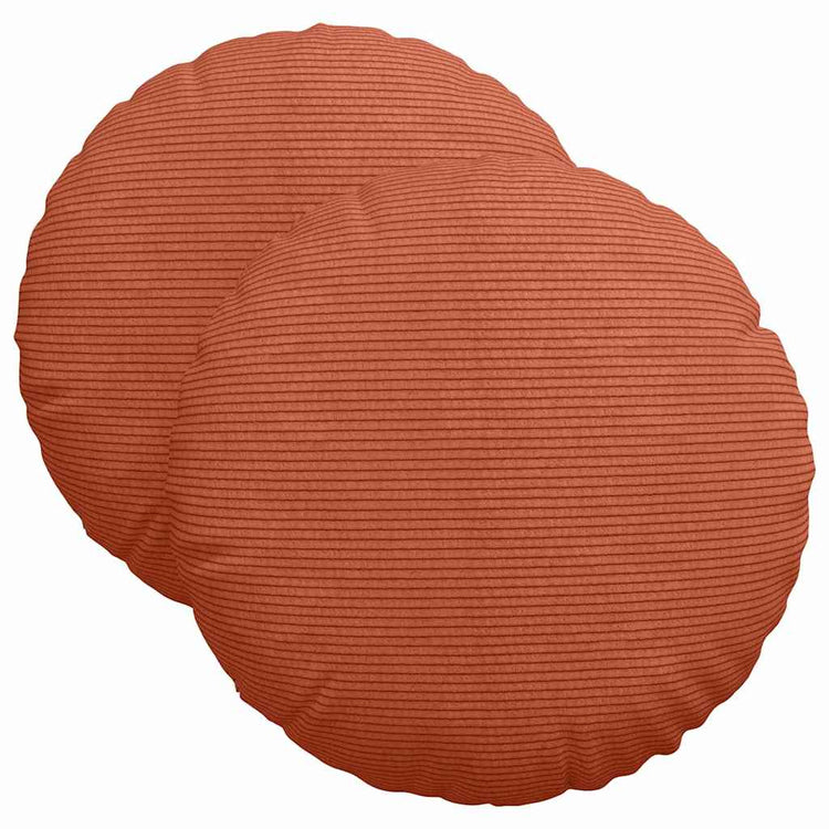 VidaXL Sitzkissen 2 Stück rot-orange ø 40 cm Baumwollstoff