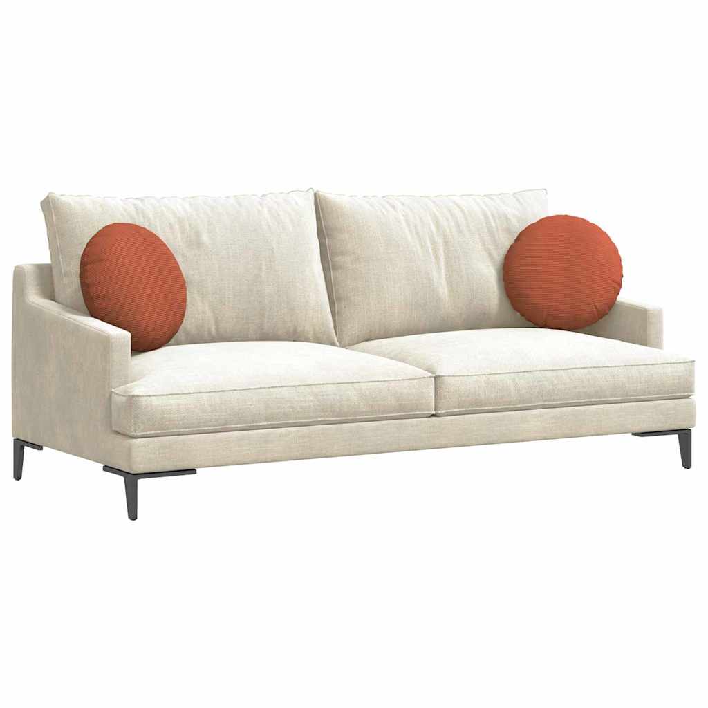 VidaXL Sitzkissen 2 Stück rot-orange ø 40 cm Baumwollstoff