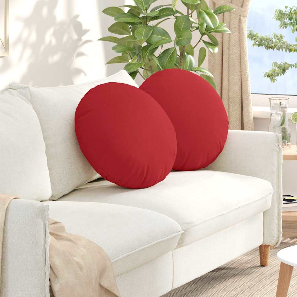 Vidaxx Sitzkissen 2 Stück rot ø50 x 19 cm Stoff