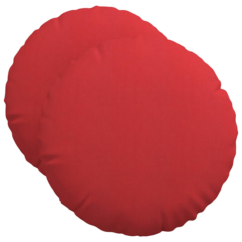 Vidaxx Sitzkissen 2 Stück rot ø50 x 19 cm Stoff