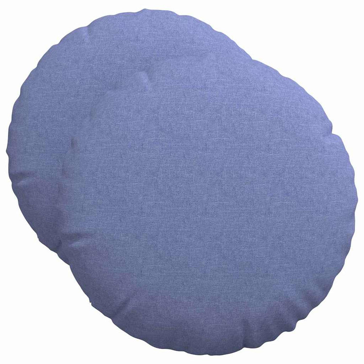 Vidaxx Sitzkissen 2 Stück Jeansblau ø50 x 19 cm Stoff