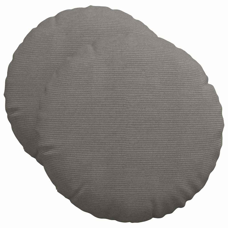 VidaXL Sitzkissen 2 Stück hellgrau ø 50 cm Baumwollstoff