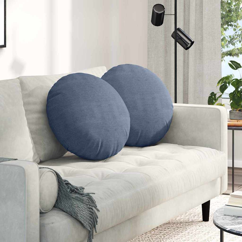 Vidaxx Sitzkissen 2 Stück blau ø 50 cm Baumwollstoff
