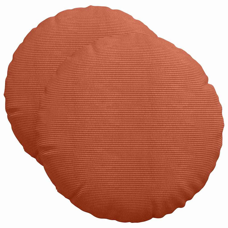 VidaXL Sitzkissen 2 Stück rot-orange ø 50 cm Baumwollstoff